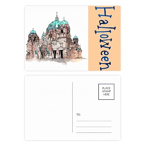 Cartes postales d'Halloween de la Cathédrale de Berlin lot de 20 pièces pour correspondance
