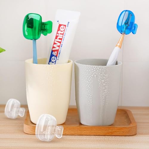 Image of TASMAX Toothbrush Cover case Protector Cap Brush Pod [Multicolor ] Pack 6