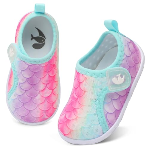 Image of FEETCITY Boys Girls Water Shoes Kids Aqua Socks Quick Dry Barefoot for Beach Swimming Pool