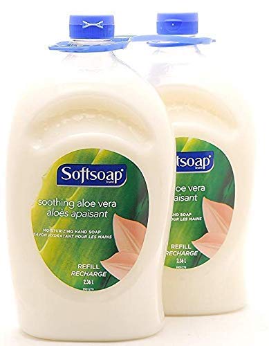 Softsoap Hand Soap Soothing Aloe Vera Moisturizing Hand Soap Refill Twin Pack (Total 160 Fl. Oz, 80 Fl. Oz x 2)