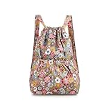 Mochila floral vintage com estampa de separação seca e molhada, mochila esportiva de viagem, bolsa casual para esportes ao ar livre, Moinho de vento, G