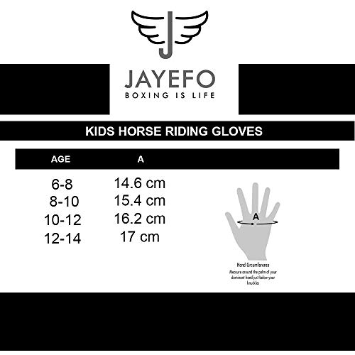 Jayefo Kids Horse Riding Gloves (Black/Pink, Age 8-10 Years) #TOP3