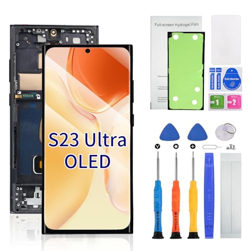 OLED for Samsung Galaxy S23 Ultra Screen Replacement with Frame