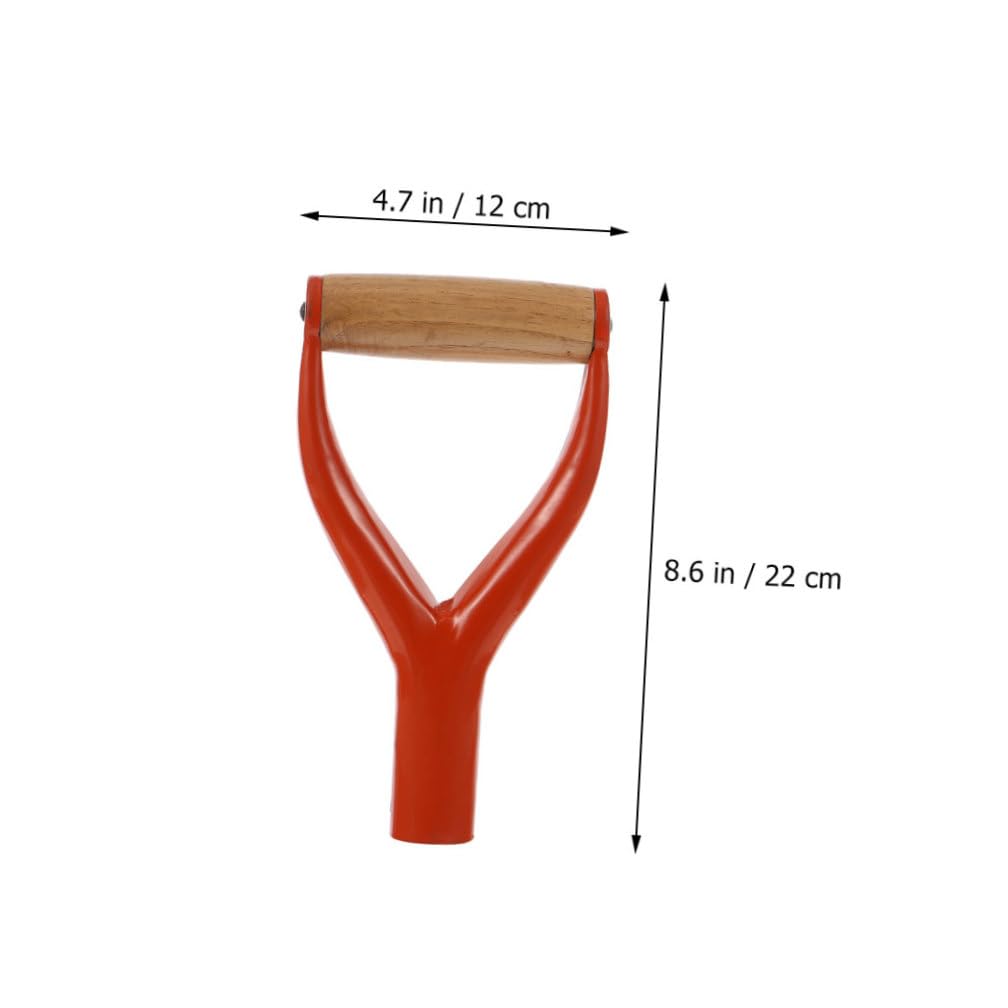 SHINEOFI 4 Piezas Pala de Manos del Mango de Hierro Pala Palas para cavar Pala de Tierra con Fugas de jardinería Mango Universal para Herramientas de jardín reemplazo de la empuñadura Rojo