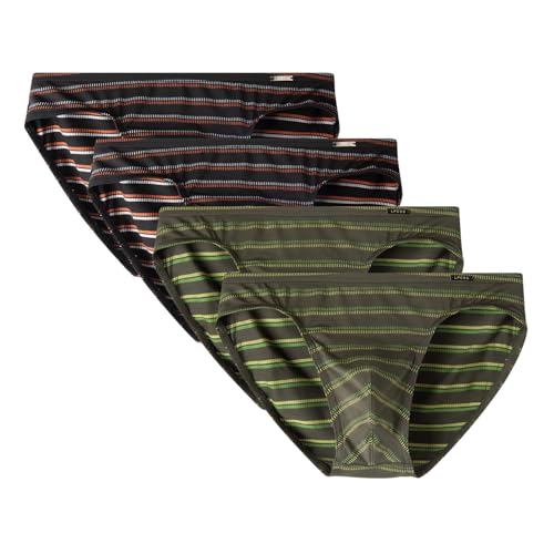 Men’s Modal Bikini Briefs Low Rise Lightweight Underwear Breathable Single-Layer Soft Stretch ES2015