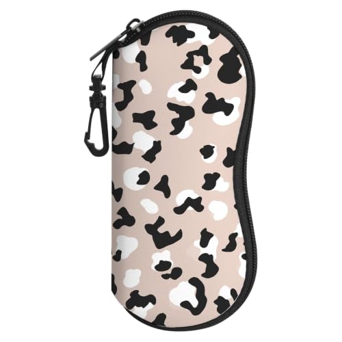 Image of Sunglasses Soft Case, Cute Ultra Light Portable Neoprene Zipper Eyeglass Glasses Case with Belt Clip for Men Women