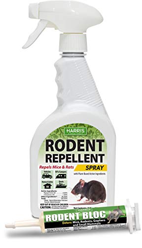 HARRIS Mouse, Rat & Rodent Repellent Kit, 20oz Spray and 1oz Gel Syringe