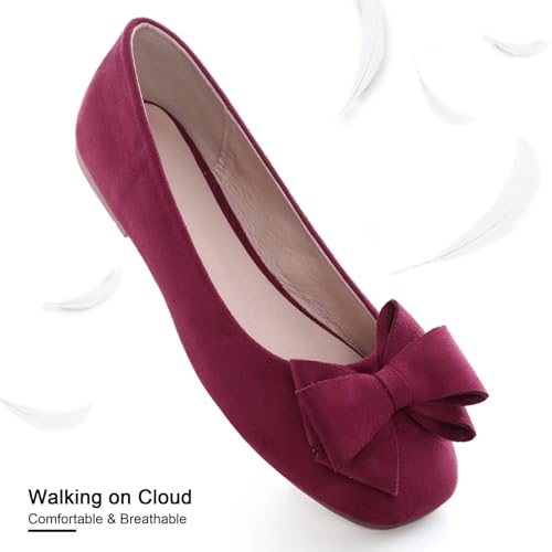 Image of Dear Time Women's Flats Shoes Bowknot Dressy Ballets Loafers Wedding Business Casual Walking Shoes