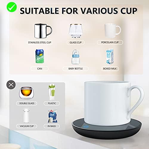 GARMEE Electric Coffee Mug Warmer, Smart Coffee Warmers for Office Desk, Mug Warmer with 2 Temperature Settings, Cup Warmer Tea Warmer, Electric Beverage Warmer, Drink Warmer for Cocoa, Tea, Milk
