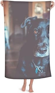 Black Dog Pet Animal Picture Throw Blanket Soft Warm Flannel