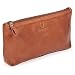 Produktbild DONBOLSO® Edle Schminktasche Cannes I Hochwertige Echtleder Federmappe in Cognac I Schminktasche für Damen I Schickes, kleines Federmäppchen für die Handtasche