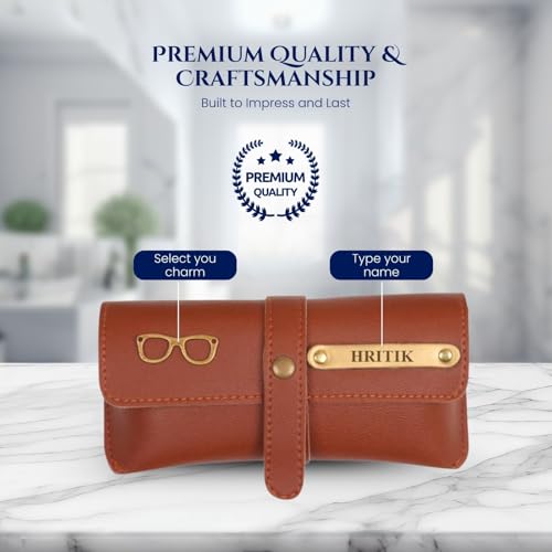 Image of Personalized Name & Charm Leather Wallet Mens Combo | Customized Birthday Farewell Retirement Combo Corporate Office Gift Set for Men Staff Employees Clients Colleagues Friend (Brown)