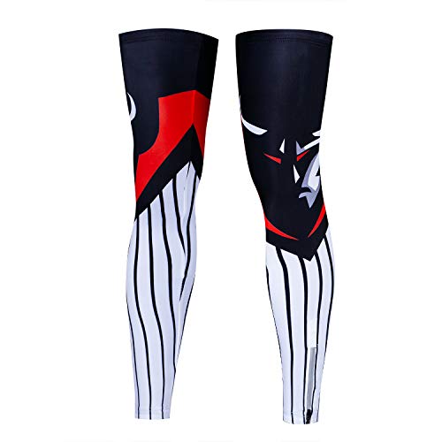 Cycling Leg Warmers Biking Leg Sleeves Bike Knee Warmers Men Women Red Black Size XXL