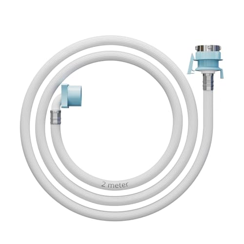 Image of Sparsh Pearl 2 Meter Fully Automatic Washing Machine Inlet Pipe with Universal Tap Connector | Hot & Cold Water Washing Machine Pipe Inlet | Leak-Proof, Burst-Proof & Anti-Kink Design