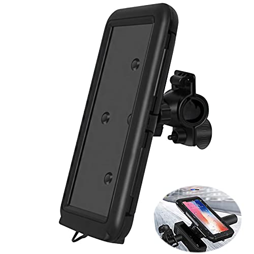 Soporte Movil Bicicleta Soporte Motocicleta - Rotación 360° Caja del teléfono Impermeable Bicicletas Bolsa Manillar para Celular para la mayoría de Bicicletas, Motocicletas o vehículos Todo Terreno Cover