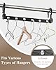 Space Saving Hangers for 48 Clothes, Reinforced Collapsible Hangers with 360° Swivel Hook, Hanger Hooks Space Saver for Closet Organizers and Storage, Dorm Room Essentials, Fully Assembled, Black #4