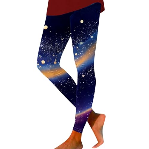 Generisch Leggings deportivos cómodos para mujer de alta calidad Star Universe mallas estampadas para fitness actividades al aire libre, azul, XXL