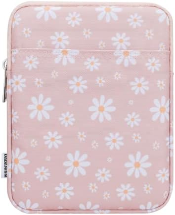 Dadanism 6-7 Inch Universal Padded Sleeve for eReader, Pink & White Daisy
