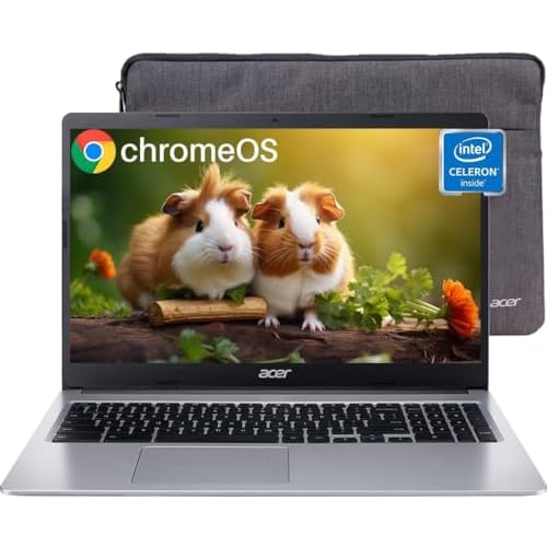 acer Chromebook 315 Laptop, 15.6" HD Display, Intel Celeron N4020(Up to 2.8GHz), 4GB RAM, 64GB eMMC, Intel UHD Graphics, 12.5H Long Battery, WiFi, Bluetooth, Chrome OS