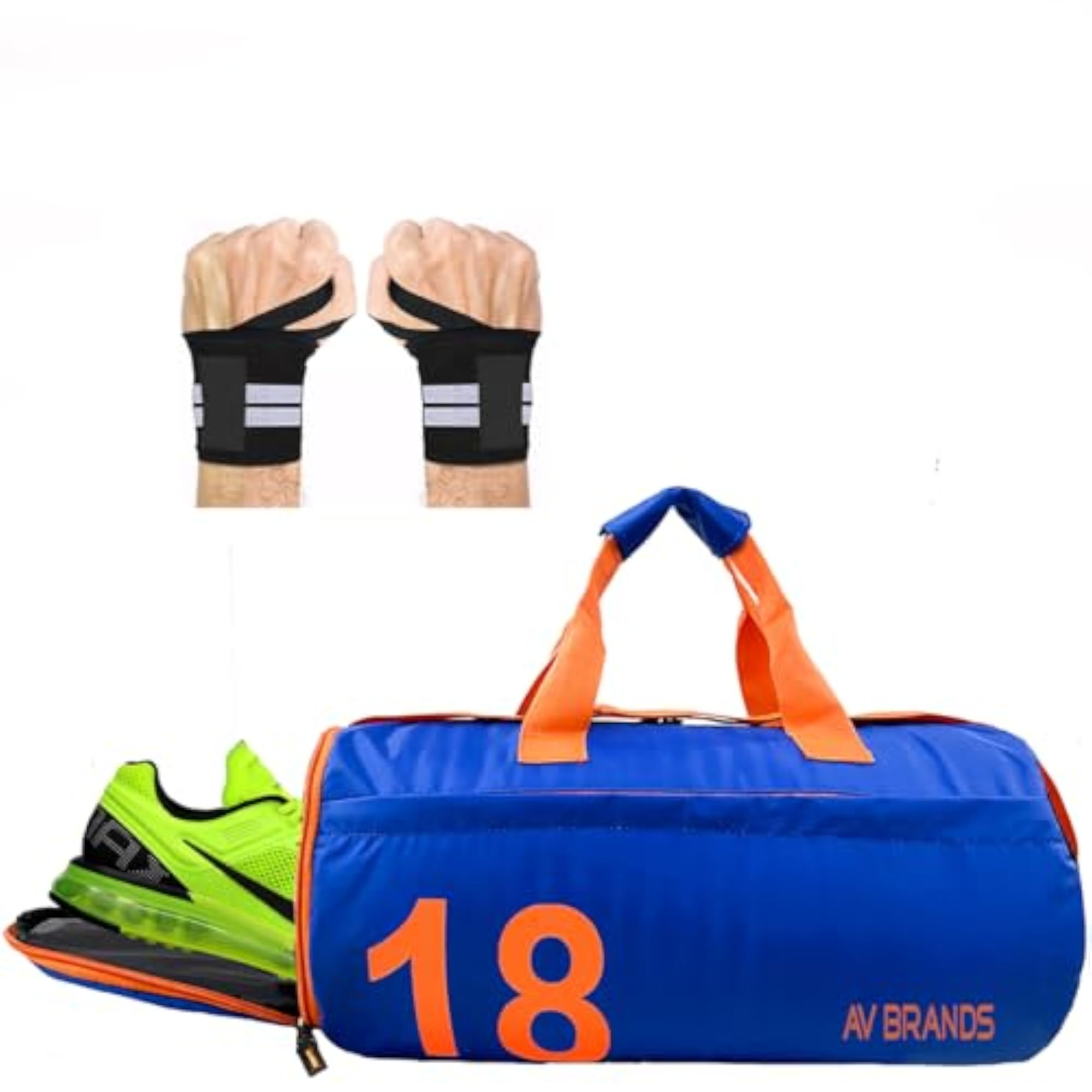 Gym Bag & Gloves Fitness Kit