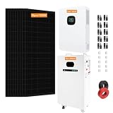 Dawnice 10KW Off Grid Solar System Complete Kit with 16PCS*550W Solar Panels 48V 10KW Off Grid Inverter 1Sets 51.2V LiFeP04 Battery (16pcs*550W+1 * 10KW Inverter+1 * 20kwh Battery)