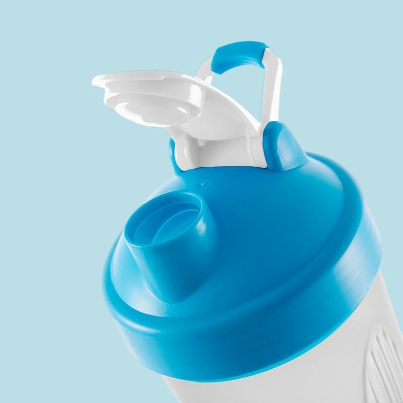 Miniatura 2 de Botella mezcladora sin BPA, a prueba de fugas, onzas en relieve y marcas de mililitro, la mejor botella mezcladora de proteínas en polvo y jugo,