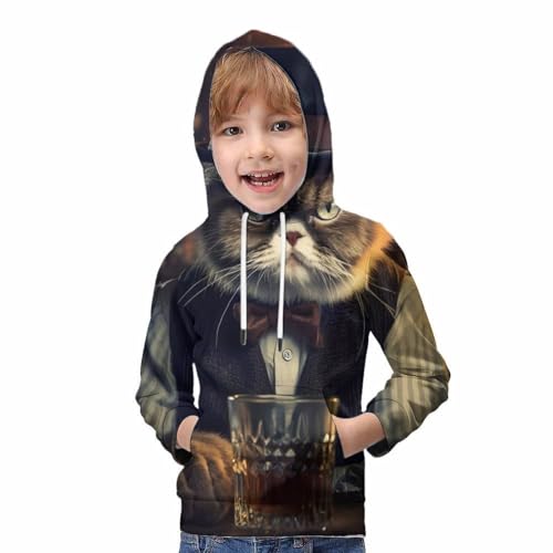 Pull à capuche drôle Grumpy Cat le cadeau d'anniversaire parfait pour enfant de 7 à 9 ans