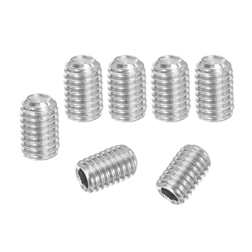 PATIKIL 120 Pcs Tornillo Prisionero Hexagonal, M5x8mm Punta Plana Tornillo Prisionero de Acero Inoxidable 304 con Cabeza Hueca para Reparación de Manijas de Puertas y Luminarias