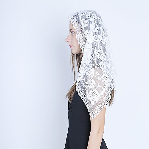 Lace Mantilla Catholic Veil Church Veil Chapel Veil Head Covering Latin Mass