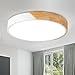 Produktbild Style home 36W Deckenlampe LED Deckenleuchte, Holz Runde Flach Leuchte, dimmbar mit Fernbedienung Ø40x4cm, für Wohnzimmer Schlafzimmer Büro Küche Diele Flur