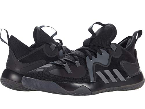 adidas Unisex Harden Stepback 2.0 Basketball Shoe, Black/Iron Metallic/Grey, 10.5 US Men