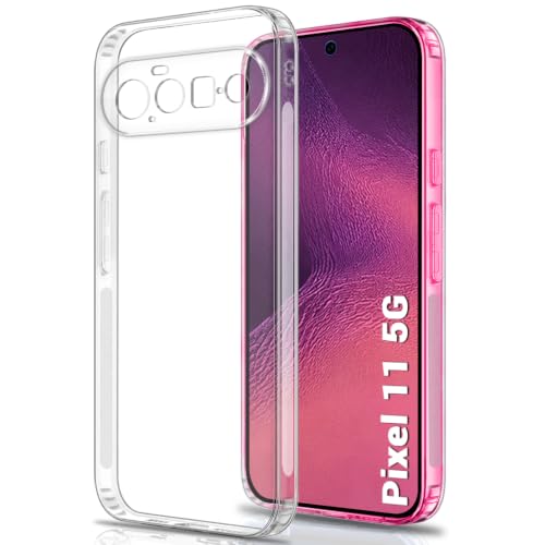 Image of TheGiftKart Back Cover Soft Case for Google Pixel 11 | Best Camera Protection | Inbuilt Dust Plugs & Anti-Slip Grip | Ultra Clear Slim Back Cover Case for Google Pixel 11 (Silicone, Transparent)