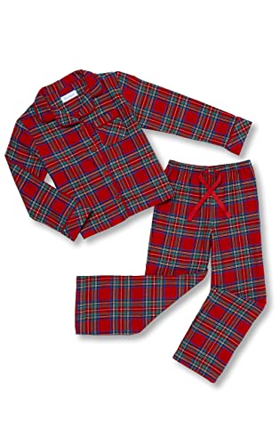 PajamaGram Printed Flannel Button-Front Kids Pajamas