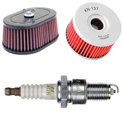 K&N NGK - Filtro dell'aria, candela di accensione