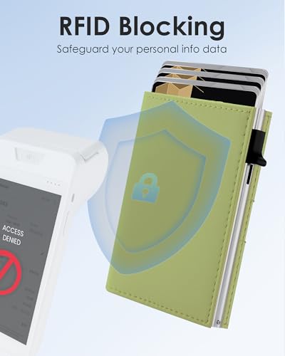 Image of QLD RFID Wallet Women - Small Slim Trifold Wallet Anti-Theft Pop up Card Holder, Minimalist, Ultra Thin, Front Pocket, Premium Leather, 9-11 Cards Capacity | ID Window | Cash Slot