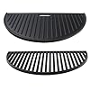 18" Half Moon Grill Griddle For kamado joe Classic I, II, III, Large Big Green Egg, Half Moon Cast Iron Cooking Grate And Half Moon Reversible Griddle for Vision Grill B-11N1A1-Y2A, VGKSS-CC2