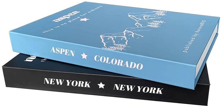 2 PCS Preppy Book for Decoration Fake Book Creative Fashion Decorative Book False Book for Home Office Preppy Teen College Dorm Coffee Table Book Travel Decorative Faux Books for Decoration