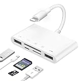 ▶ Plug and Play - Keine App erforderlich, kein WLAN, kein Treiber erforderlich. Einfach Plug-and-Play. Öffnet die Fotos-App automatisch, wenn sie mit der Kamera oder Speicherkarte verbunden ist. Sie können Fotos oder Videos auswählen, die Sie importieren möchten (Fotos und Videos der Speicherkarte müssen sich im DCIM-Ordner befinden). Und Sie können Ihre Dateien-App auf Ihrem Telefon öffnen, um Ihre Dateien und Tabellen von Ihrem USB-Stick zu lesen.