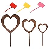 JDNFKG Box da Giardino A 3 A Forma di Cuore E 3 Segni, Decorazioni da Giardino, Ghiaia Vegetale, Decorazioni da Giardino.