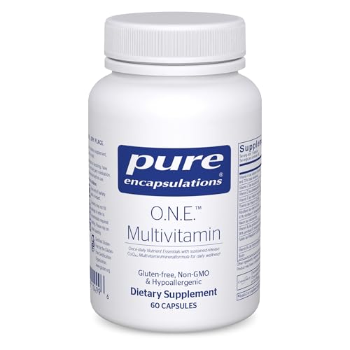 Pure Encapsulations O.N.E. Multivitamin - Once Daily Multivitamin with Antioxidant Complex Metafolin, CoQ10, and Lutein to Support Vision, Cognitive Function, and Cellular Health* - 60 Capsules