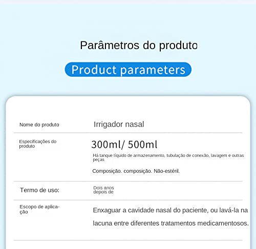 NUTOT Frasco de lavagem nasal,nariz limpador de nariz Irrigação nasal,Neti Pot Sinusite Enxaguante N