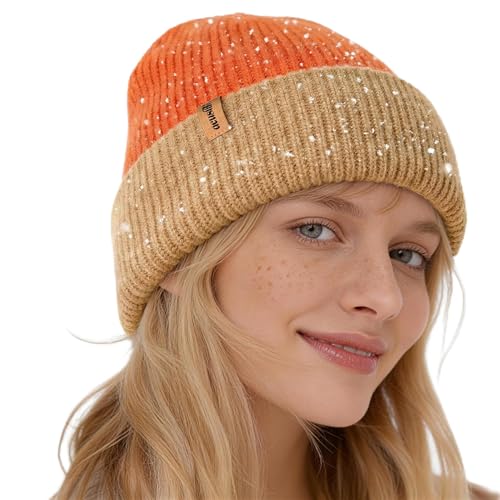ACUSHLA Double Sided Winter Beanie Hat Thick Warm Knit Cap Outdoor Unisex