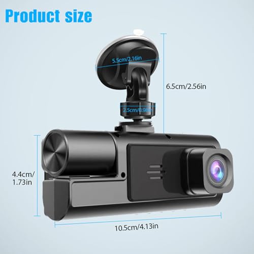 Dash cam 1080P con gran angular y doble lente grabadora de seguridad para coche 2