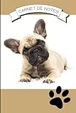 Carnet de notes Bouledogue français (marron) | Chien: 100 pages lignées avec illustrations