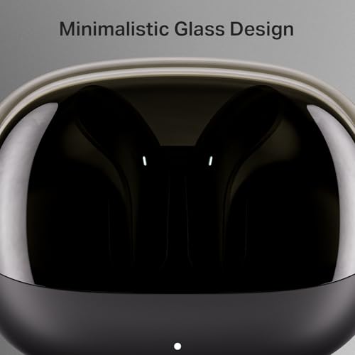 Image of Boat Airdopes Plus 311, Glass Design, ENx Tech, Fast Charge, 50 Hrs Battery, Stream Ad Free Music via App Support Bluetooth Earbuds, TWS Ear Buds Wireless Earphones with mic (Charcoal Black)