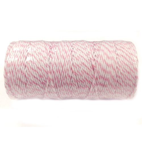 Wrapables Barbante de algodão padeiro 12 camadas, 100 metros, rosa