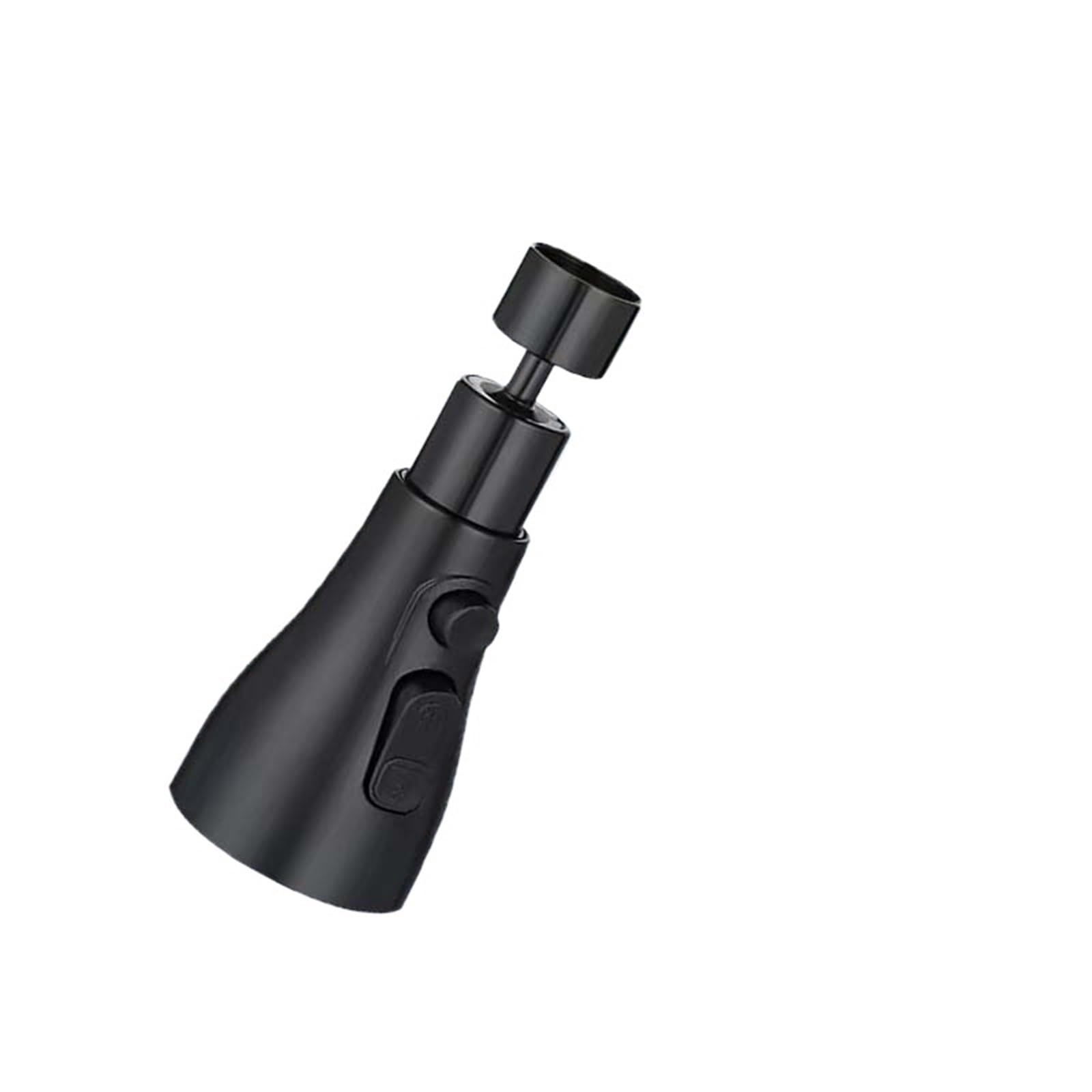 Ugzpwqlnx Black Kitchen Tap Swivel Spray Head, Kitchen Bathroom Faucet Swivel Spray Head 360 Rotation 3-In-1 Multicolor(Black)
