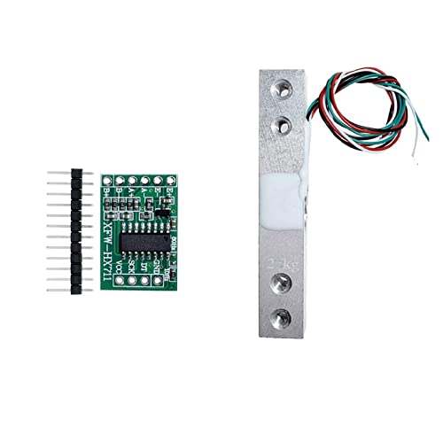 Sensor de celda de carga, Célula de carga digital 1KG 2KG 5KG 10KG 20KG HX711 Módulo AD Sensor de peso Báscula electrónica Sensor de presión de pesaje de aleación de aluminio para medir fuerza, presió