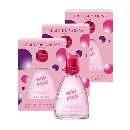 ULRIC DE VARENS - Eau de Parfum Mini Pink - Oriental and Gourmet - Women's Perfume - Spray - Made in France - Pack of 3 x 25 ml