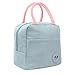 unycos - Bolsa Térmica Porta Alimentos【7L】 Nevera Portátil con Aislamiento, Lunch Box Impermeable, Hermética e Isotérmica, Porta Fiambrera para Almuerzo, Oficina, Viaje, Pícnic o Colegio (Gris/Rosa)